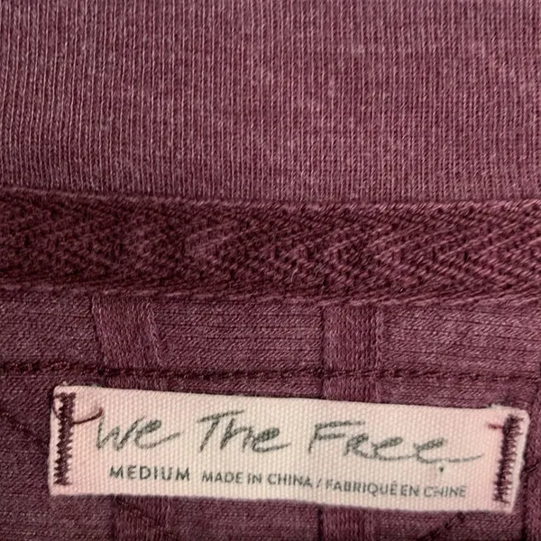 We the Free Free People In The Mix Henley Top in Magic Berry W-295 Sz M - Image 5