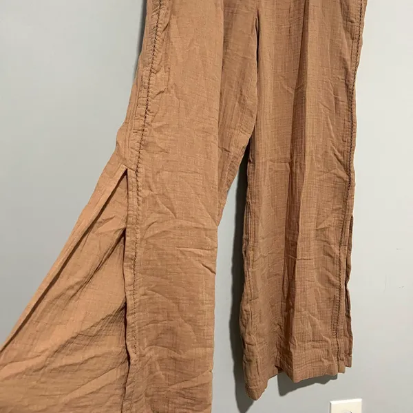 Aerie Tan Comfy Stretchy comfy Boho Pants - Image 3