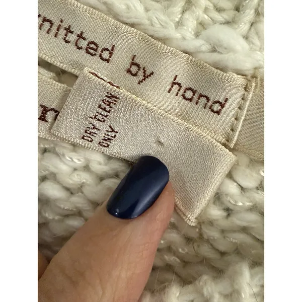Lauren Hansen Handknit Vintage‎ 80s Sweater Size M Wool Blend Pastel Fairy Kei - Image 6