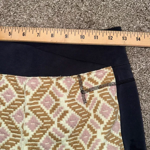Free People FP Movement Flare Leggings Women M Black Pink Geometric Excellent - Image 7