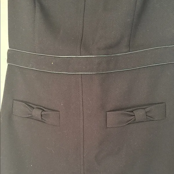 Oasis Black Bow Detail Sheath Dress NWT Size 2 - Image 5