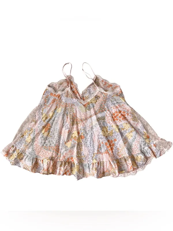 Victoria’s Secret Cotton and Lace Babydoll Cami L Floral Multicolor - Image 6