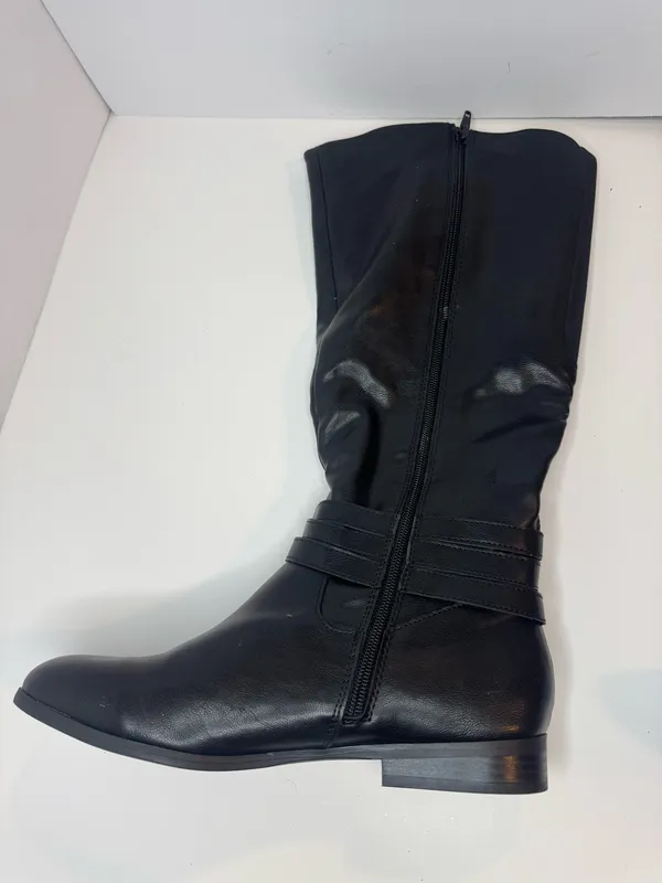 Style & Co Black Vegan Leather Tall Boots Womens Size 9.5_aM - Image 4