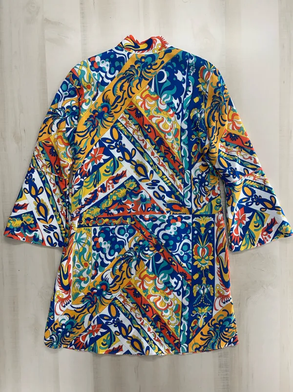 ROBERT GRAHAM printed flouncy dress event casual vacation XS - Image 9