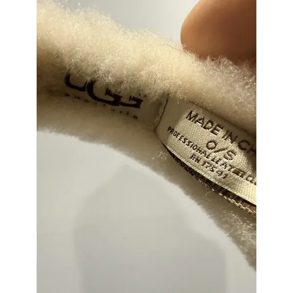 UGG Earmuffs Sheepskin‎ Wool Foldable Winter Earflaps Mens Womens Buckle Brown L - Image 5
