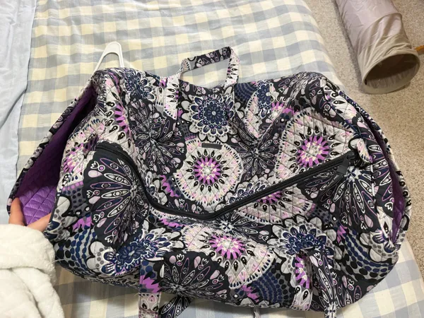 Large Vera Bradley Duffel Bag purple - Image 3