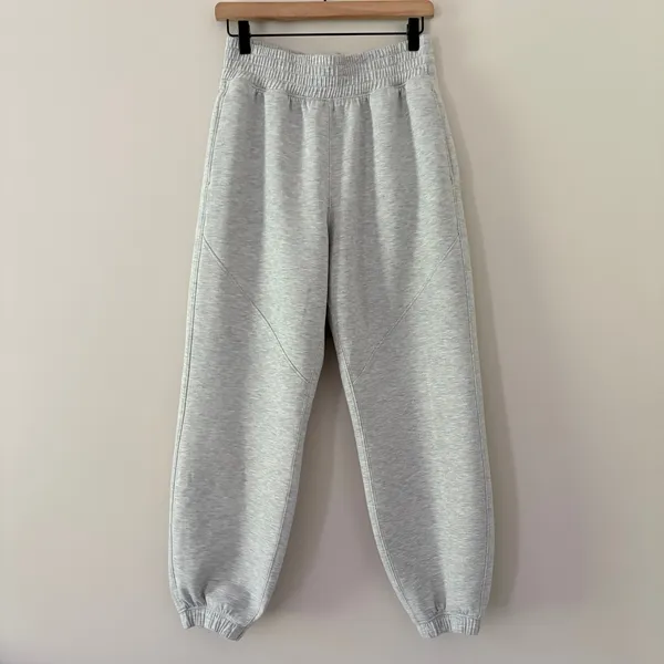 YPB Sweatpants Abercrombie & Fitch neoKNIT High Rise Medium Grey Active Baggy - Image 11