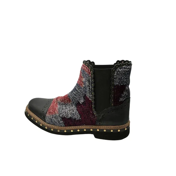 Free People Brayden Western Booties Black Kilim Woven Studded Leather 37 Womens - Image 7