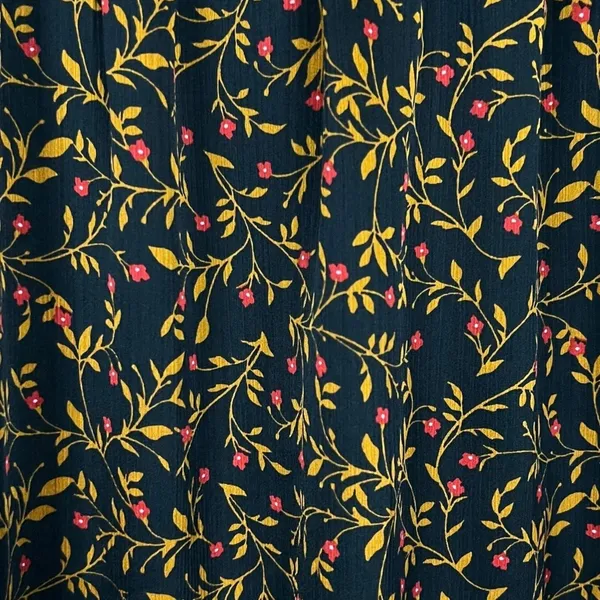 OLD NAVY Women's Black Floral Ruffle Flutter Sleeve Smocked Top - Size 1x - Image 3