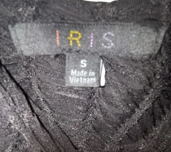 NWT Iris Black Textured Ripple Midi Dress Small - Image 6
