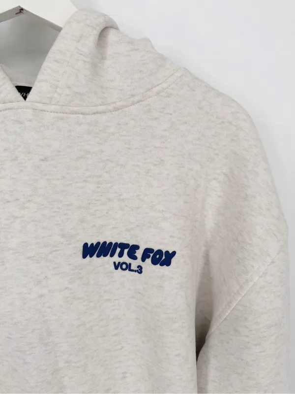 White Fox Vol.3 Oversized Hoodie Heather Gray Size S/M - Image 2