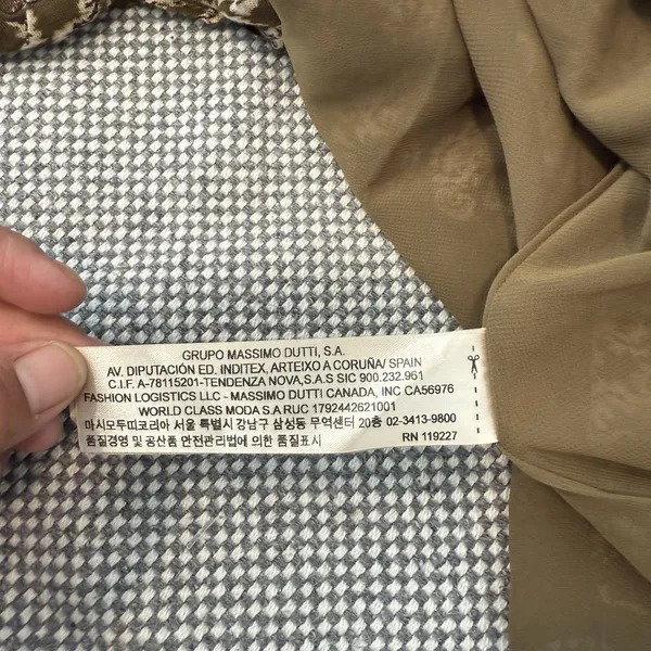 Massimo Dutti Women's Maxi Skirt, Size L Brown Flowy Long Side Zip Skirt - Image 9