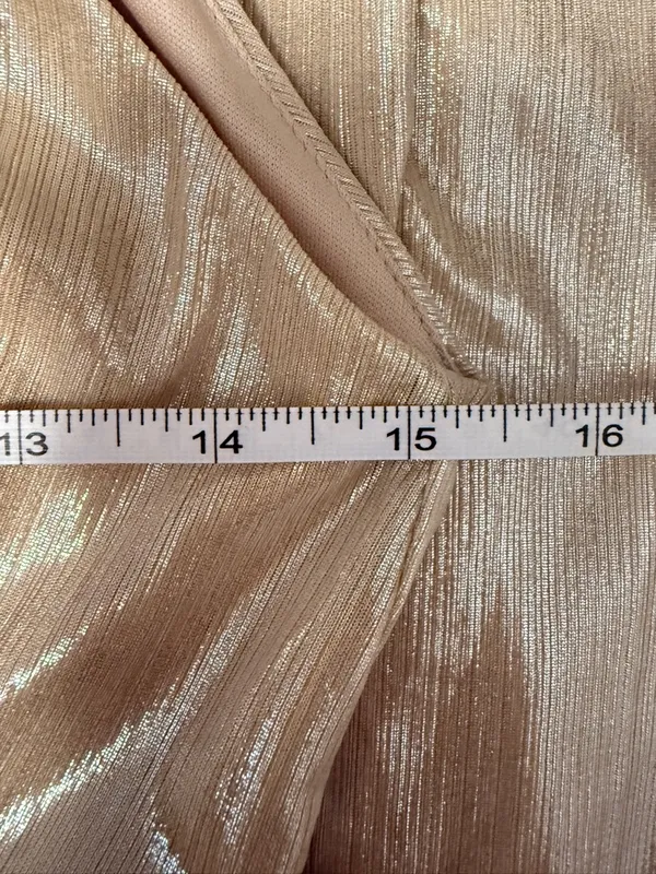 Altar’d State Shimmery Champagne Sleeveless Fit & Flare‎ Dress - Image 4