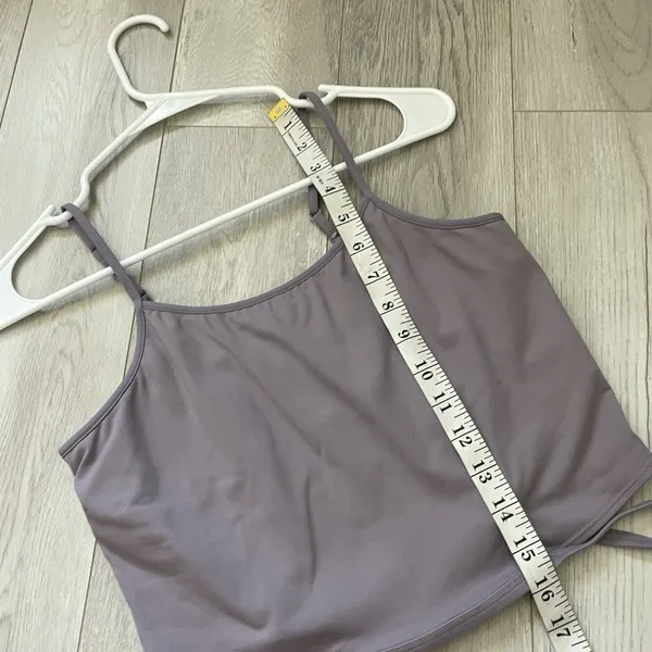 Alo Crop Tank Top halo longline cutout womens Purple (large) activewear workout - Image 5