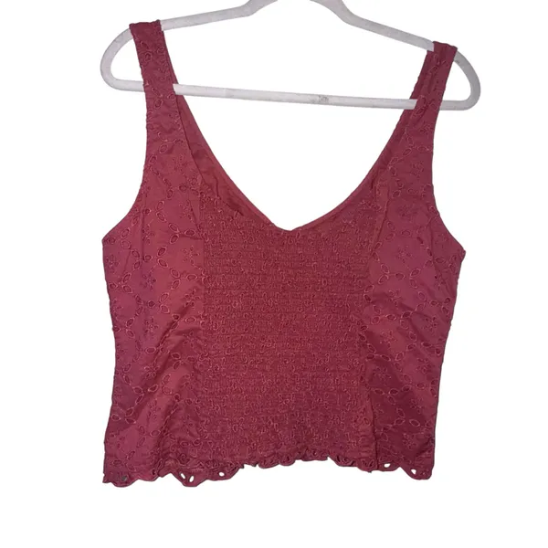 Abercrombie eyelet lace lace up tank top - Image 2