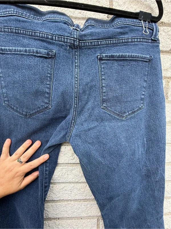 New York & Company Dark Indigo Wide Leg Flare Jeans - Image 13