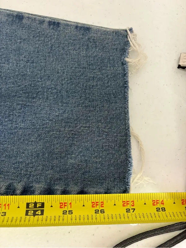 Universal Thread Denim Overalls Medium Blue Wash 18 Plus Size 34 Raw Hem Bibs - Image 8