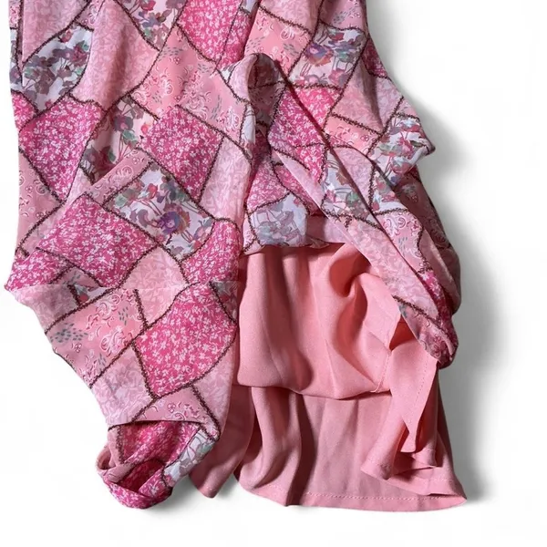 Bailey Rose Pink Patchwork Floral Maxi Dress BRD2103-11 Womens‎ S Cottagecore - Image 2