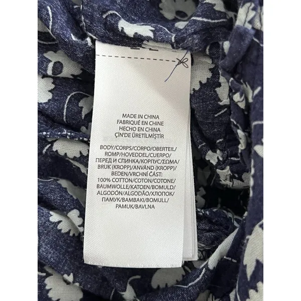 Polo Ralph Lauren Blue Floral Blouse Size 8 - Image 9