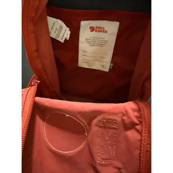 Fjallraven Kanken Mini Backpack Red Patterned Straps Small Daypack - Image 10