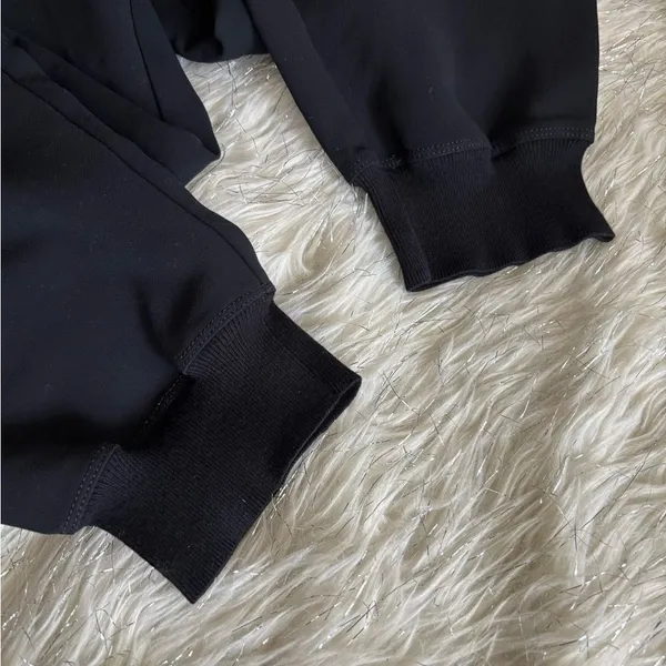 Wilfred Black High Waist Track Creppe Jogger Pants Size M - Image 12