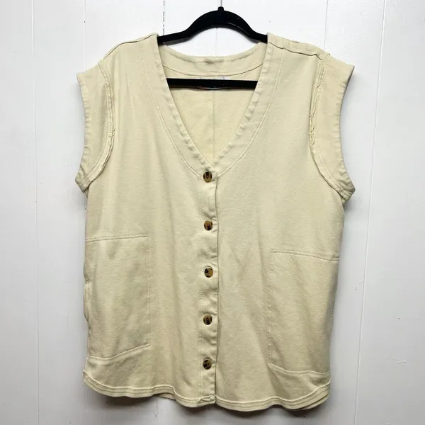 Free People Beach Womens Cardigan Small Cotton Oversized Boho Minimalist Relaxed - Image 2