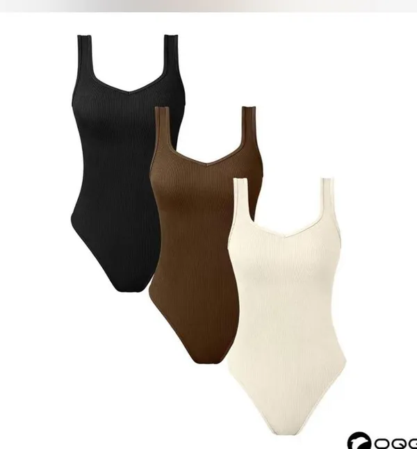 OQQ Bodysuit Amazon Seamless Ribbed Slimming set - Image 9