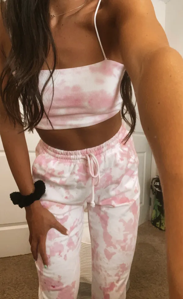 Tie Dye Sweat pants! Pink - Image 6