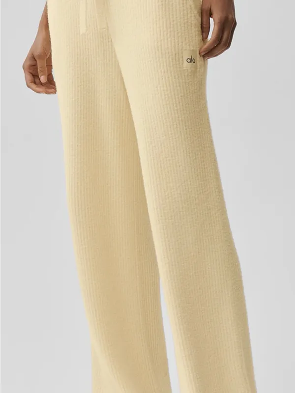 700. Alo Yoga Snuggle Up Sweater High-Waist Wide Leg Pants xs - Image 4