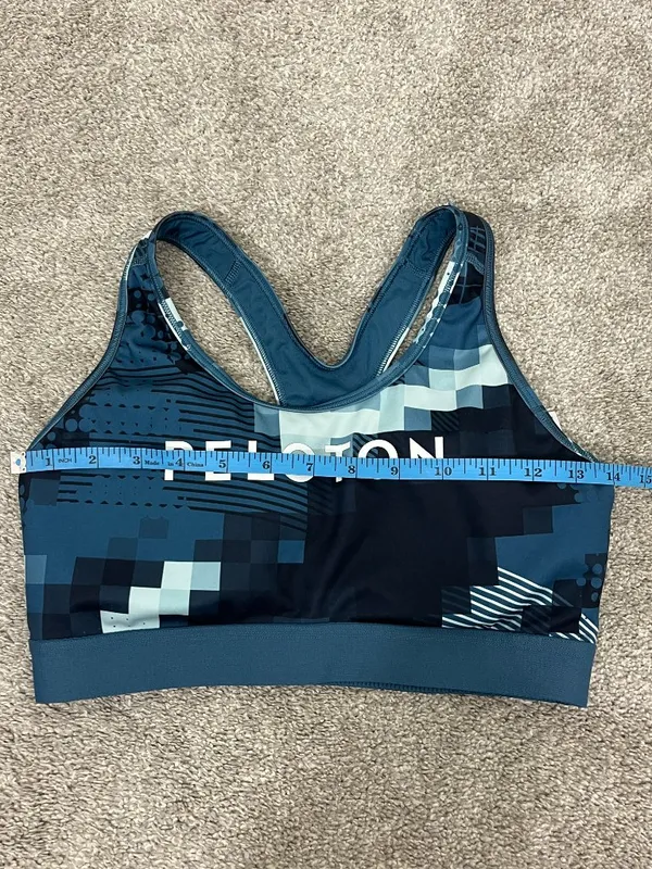 adidas x Peloton Blue Camo Print Digi Motion Heat Sports Bra Size Large NWT - Image 2