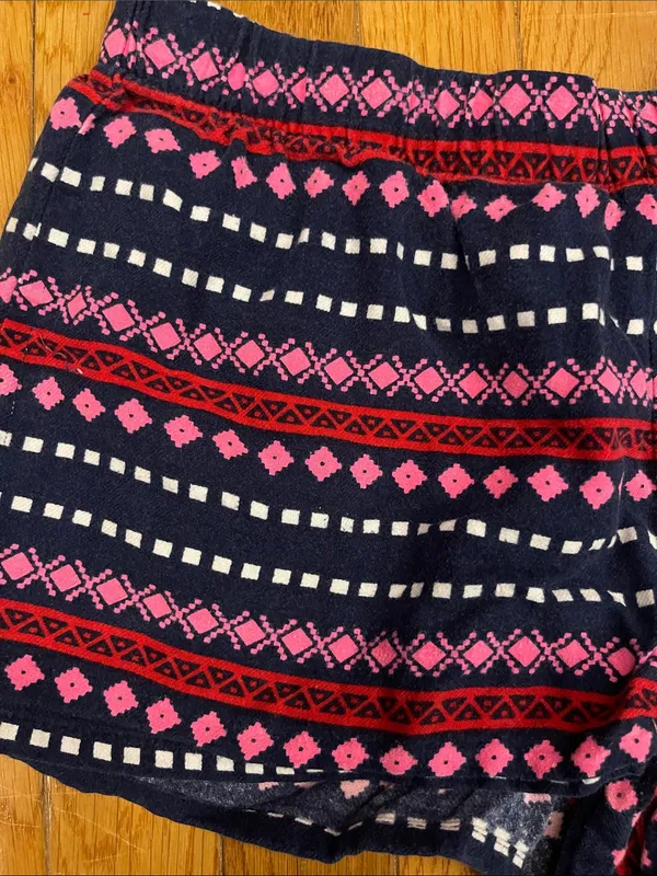 Geometric Patterned Pajama Shorts - Image 2