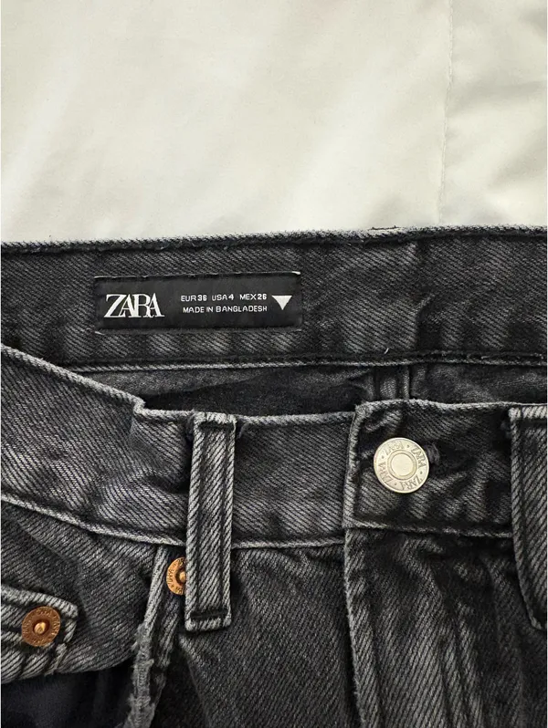 ZARA Mid-Rise Jeans Black - Image 3