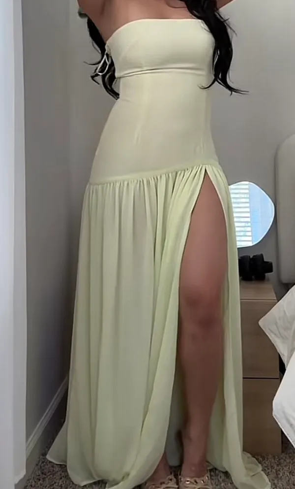 Peppermayo Eden Dress Strapless Maxi Yellow - Image 5