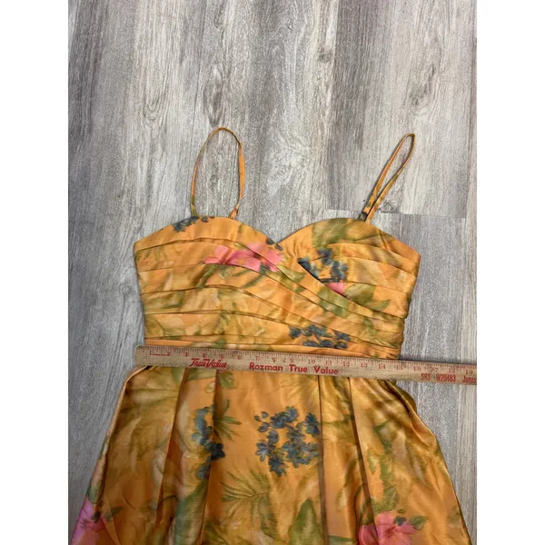 Anthropologie James Coviello Botanica Floral Cocktail Dress Women Size 10 - Image 9