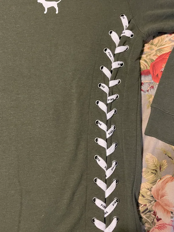 Victoria’s Secret Pink Lace Up Sweatshirt - Image 5