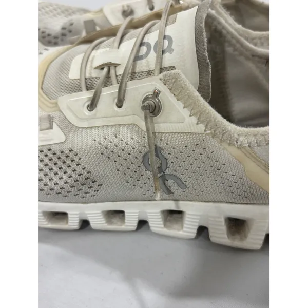 On Cloud Cloudflow Womens 6.5 Running Shoes White Grey Low Top Sneakers - Image 4