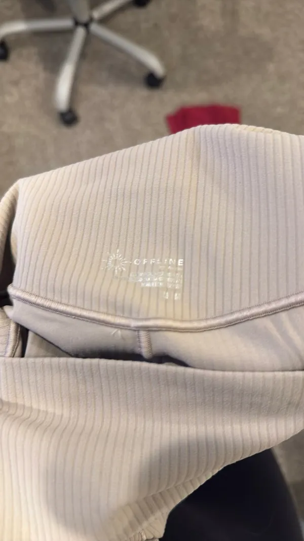 Aerie Ribbed Tan Leggings - Image 3