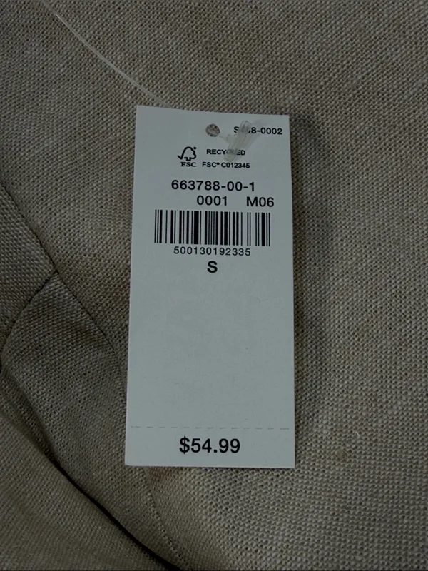 Old Navy NWT Oatmeal Taylor Fitted Linen Blend Suit Blazer Jacket Size Small - Image 8