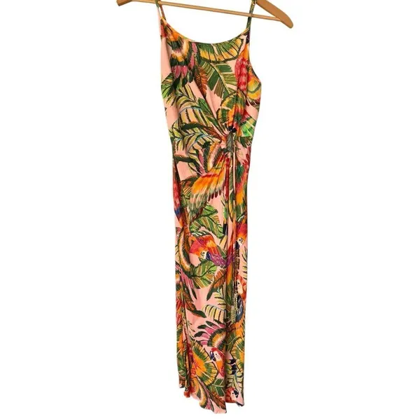 FARM Rio Macaw Leaves Side Knot Dress S - Image 2