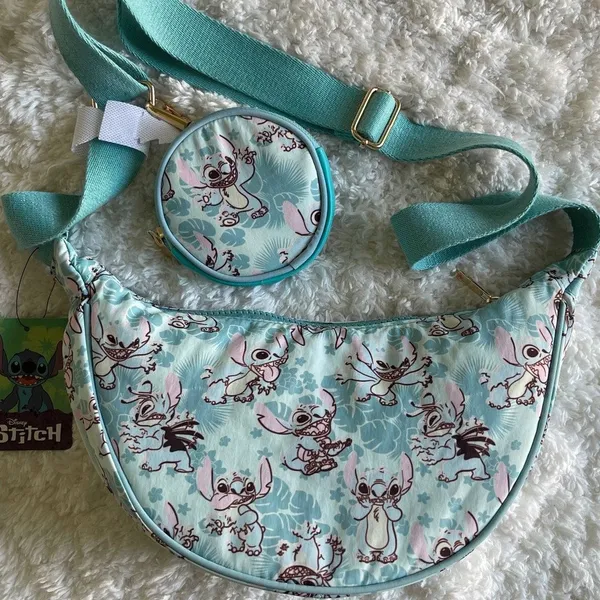 Bioworld Lilo & Stitch Tropical Stitch Purse + Detachable Coin Pouch NEW Disney - Image 11