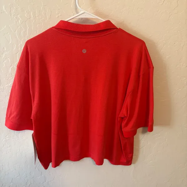 Lululemon Swiftly Tech Relaxed-Fit Polo Shirt (HTHT/RDGL) Hot Heat / Red Glow. - Image 2