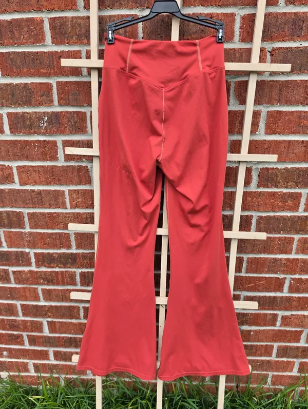 Rust Sculpt Flare Leggings Small - Image 6