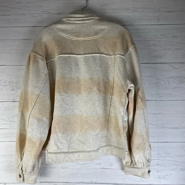 Anthropologie POL Tie Dye Collared Long Sleeve Button Crop  Jacket M distressed - Image 2