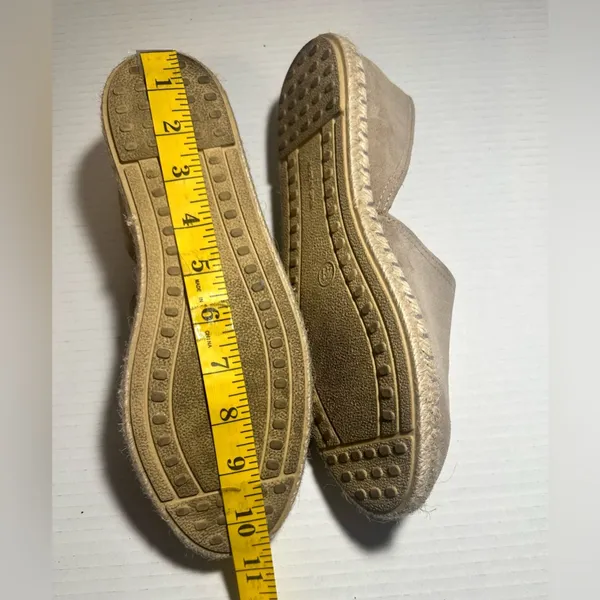 Verbenas Carmen‎ Espadrilles Tan Leather Suede Flat Slip On Womens 41 US 10/10.5 - Image 8