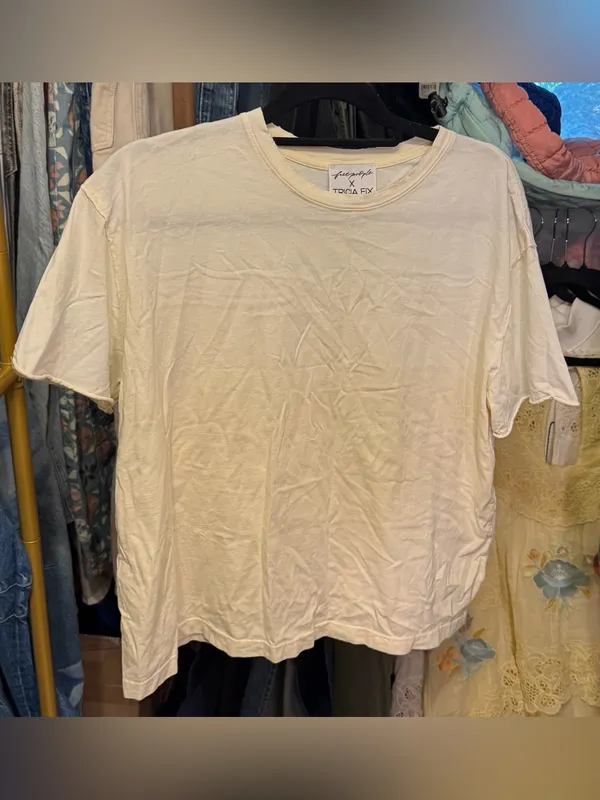 NWOT Free People Tricia Fix Americana Tee - ivory - XS - Image 7