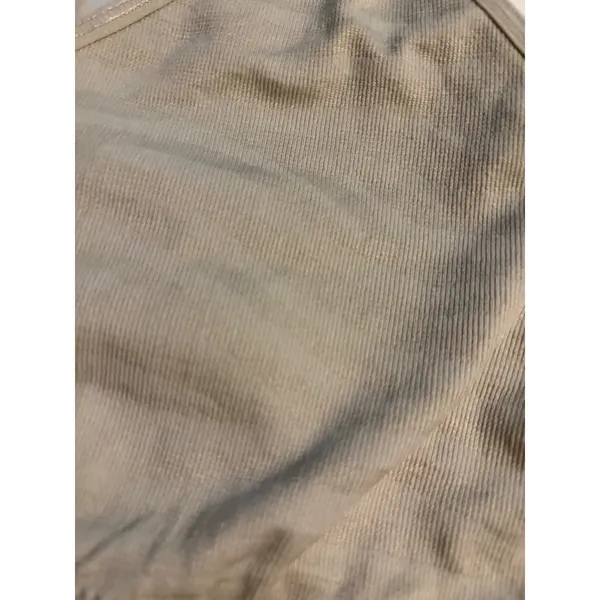 RBX Sports Bra Seamless Camo V-Neck Adjustable Straps Beige Tan Large - Image 2