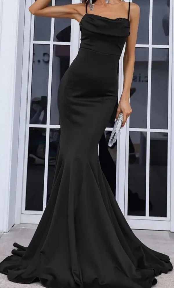 Boutique Black Bodycon With Sequin Bust Prom Dress - Image 3