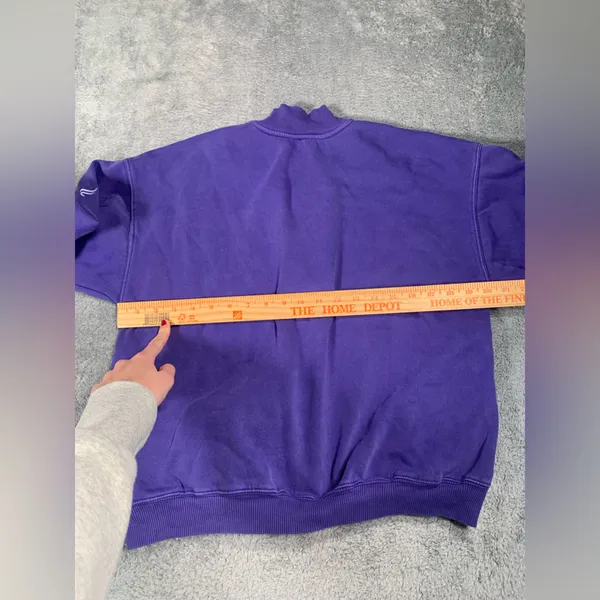 Fabletics Purple Quarter-Zip Sweatshirt large - Image 10