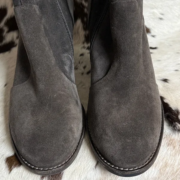 Paul Green Grey Suede Booties‎ Size 5.5 B15 - Image 4