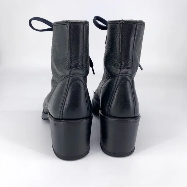 FRYE Sabrina 6G Lace Up Leather Boot Black/Blue 7.5 - Image 10